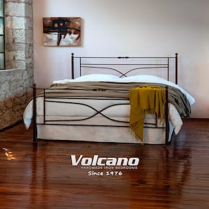 Metallbett 160x200 180x200 VIENNA – Massives Eisenbett, Rechteck Design, Modern Doppelbett