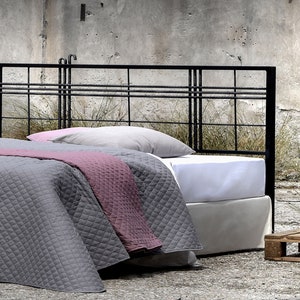 Vintage Lodge Farmhouse Style Iron HEADBOARD - Model ROXANI | Luxury King Size Headboard | Best Gift For Couple | Wrought Iron Headboard