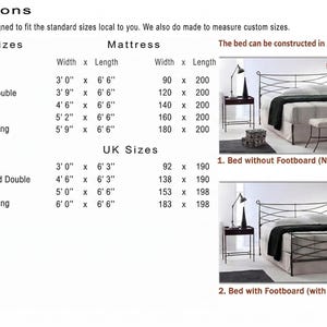 Industrial Metal Bed Frame 160x200 180x200 ATHINA Anchor Design Handmade image 12