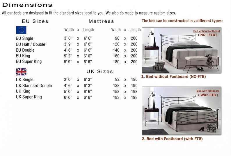 Industrial Metal Bed Frame 160x200 180x200 ATHINA Anchor Design Handmade image 12