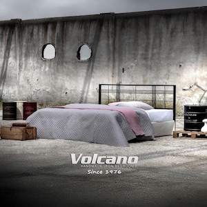 Industrial Metal Bed Frame 160x200 140x200 PANDORA | Wrought Iron Loft Bed | Lifetime Guarantee