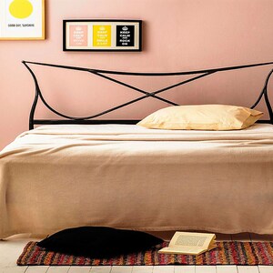 Farmhouse Style Handmade Iron Bed Frame Model VENETIA | Combines Modern Style With Industrial References Bed Frame | Perfect Gift