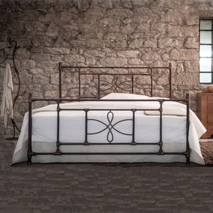 Modern Revitalize Your Space with Industrial Style Handmade Iron Bed | Model THALIA Unique Design for A Modern and Robust Bedroom