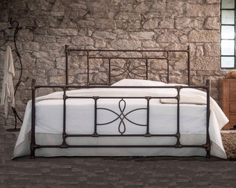 Modern Revitalize Your Space with Industrial Style Handmade Iron Bed | Model THALIA Unique Design for A Modern and Robust Bedroom