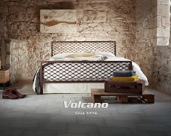 Industrial Metal Bed Frame 160x200 180x200 DIMITRA Diamond Design Handmade Loft Design