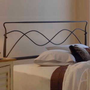 Vintage Minimalist Iron HEADBOARD- Model AVRA | Iron Decor | Dream Headboard | Unique Bedroom Furniture With Wave Look | Antique Charm