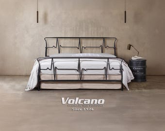 Handmade Wrought Iron Bed Frame 160x200 – HEARTBEAT Minimalist European Design