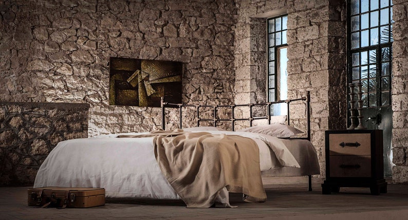 Unique Bed Industrial Style Made Of Iron Unique Model IRO | Handmade Metal Beds Frame | Iron Bed Of Blacksmith Style | Iron Double Bed Frame