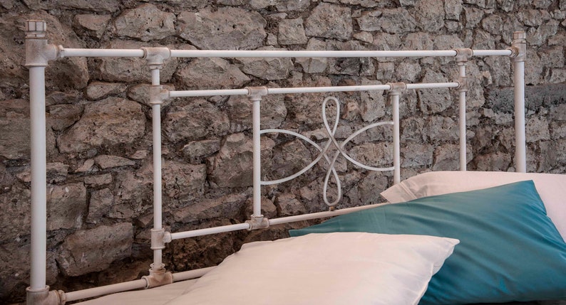 Modern Revitalize Your Space with Industrial Style Handmade Iron Bed | Model THALIA Unique Design for A Modern and Robust Bedroom
