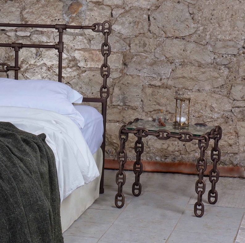 Decorative Charm Industrial ARETI Wrought Iron Bed | | Elegant And Contemporary Style And Industrial Iron Bed | Industrial Furniture