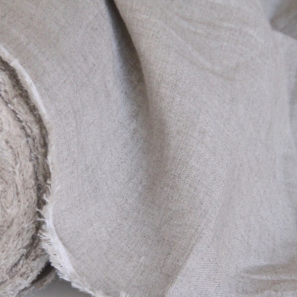 Tissu de lin, tissu de lin naturel par cour, léger à poids moyen Undyed Natural Linen, Lin lin de lin