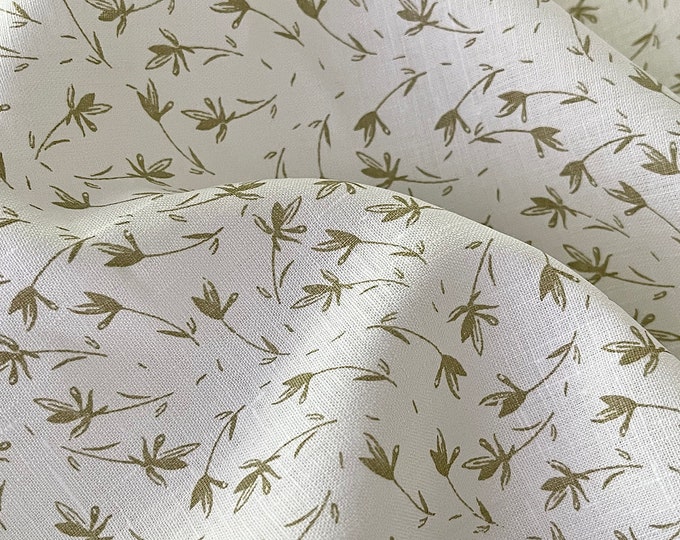 Deadstock Linen Fabric Scattered Poppy Weight 4 1 Oz yd2 140 GSM Width deadstock-linen-fabric-scattered-poppy-weight-4-1-oz-yd2-140-gsm-width