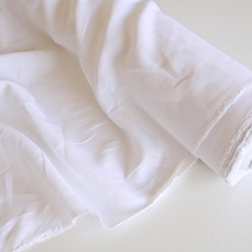 100% Linen Pure Medium Weight White Linen Flax Fabric by the - Etsy