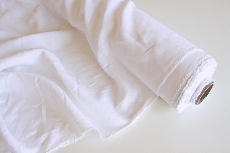 White Linen Fabric Linen Pure White Linen Fabric White Etsy