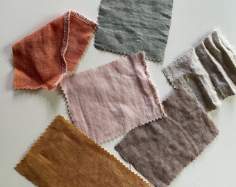 Campioni di tessuto di lino, campioni di tessuto
