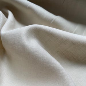 Deadstock Leinen Stoff - Mandelmilch - Gewicht 140 g/m2 - Breite 147 cm