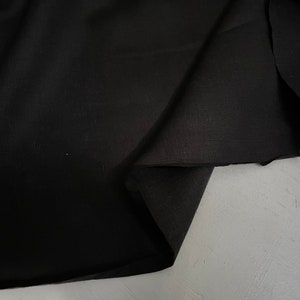 Tissu en lin inutilisé Noir poids 5,9 oz/yd2 199 g/m² largeur 57 po 147 cm image 2