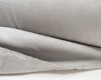 Light Grey Linen Fabric - Heavy Weight, Neutral Upholstery Fabric, Home Decor Linen Fabric, Grey Apparel Linen Fabric, Quilting Linen Fabric