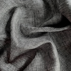 Deadstock Linen Fabric - Black Melange - weight 7.1oz/yd2 (239GSM) - width 57&quot; (147cm)