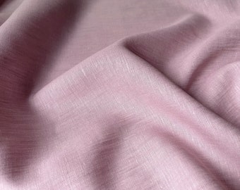 Deadstock Linen Fabric - Zephyr - weight 3.9 oz/yd2 (130 GSM) - width 57" (147 cm) - lightweight lilac linen, rose shirting fabric by yard