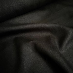 Tissu en lin inutilisé Noir poids 5,9 oz/yd2 199 g/m² largeur 57 po 147 cm image 4