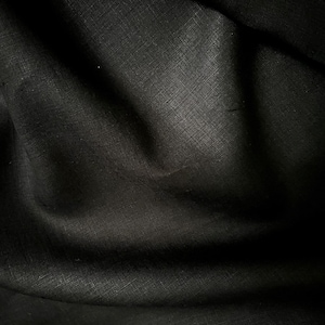 Deadstock Linen Fabric - Black - weight 5.9oz/yd2 (199 GSM) - width 57" (147cm)