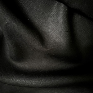 Deadstock Linen Fabric - Black - weight 5.9oz/yd2 (199 GSM) - width 57&quot; (147cm)