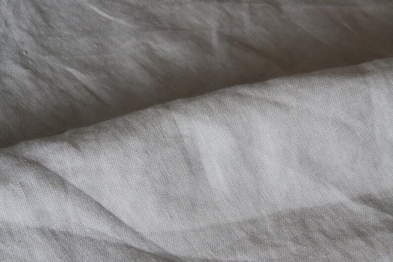 Grey Linen Fabric Softened Linen by Yard Gray Fabric Etsy