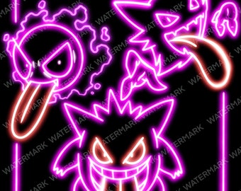 Cyfrowy wydruk neonowy do pobrania 15x20 cali