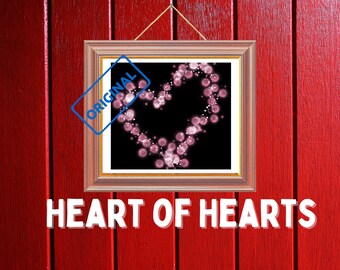 Heart of Hearts Abstract Canvas Wall Decor Print 20x20 Room Art