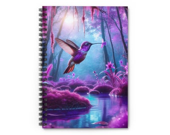 Purple Hummingbird Journal Reading Journal Journaling