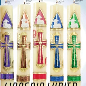 Paschal Candles{Varies Sizes}/Cirios Pascual{Diferentes Tamaños}