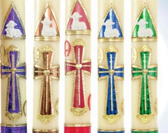 Paschal Candles{Varies Sizes}/Cirios Pascual{Diferentes Tamaños}