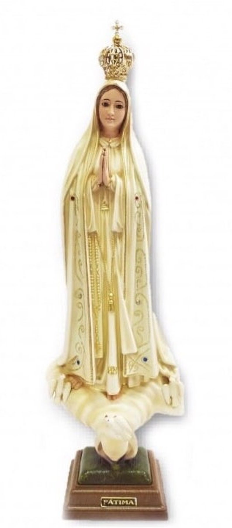 BEST SELLER Our Lady of Fatima With Floral Robe made in - Etsy