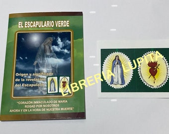 BEST SELLER!  3 piece Kit Green Scapular/ Kit de 3 piezas Escapulario Verde
