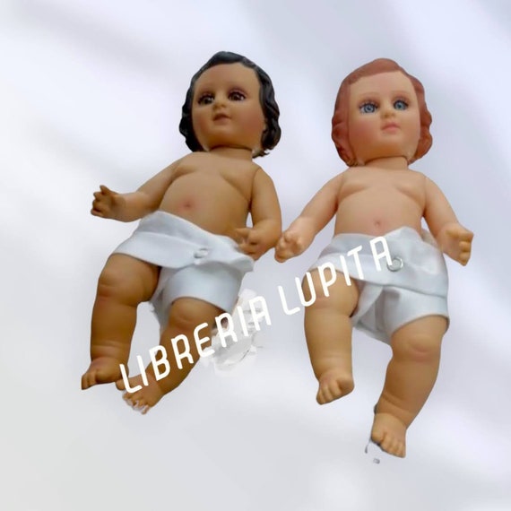Niño Dios de Plastico Con Ojo de Cristal/Plastic-Vinil Baby Jesus with Glass Eyes
