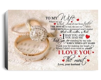 UP To My Wife Love You Forever /& Always Landscape Paper Poster Without Frame