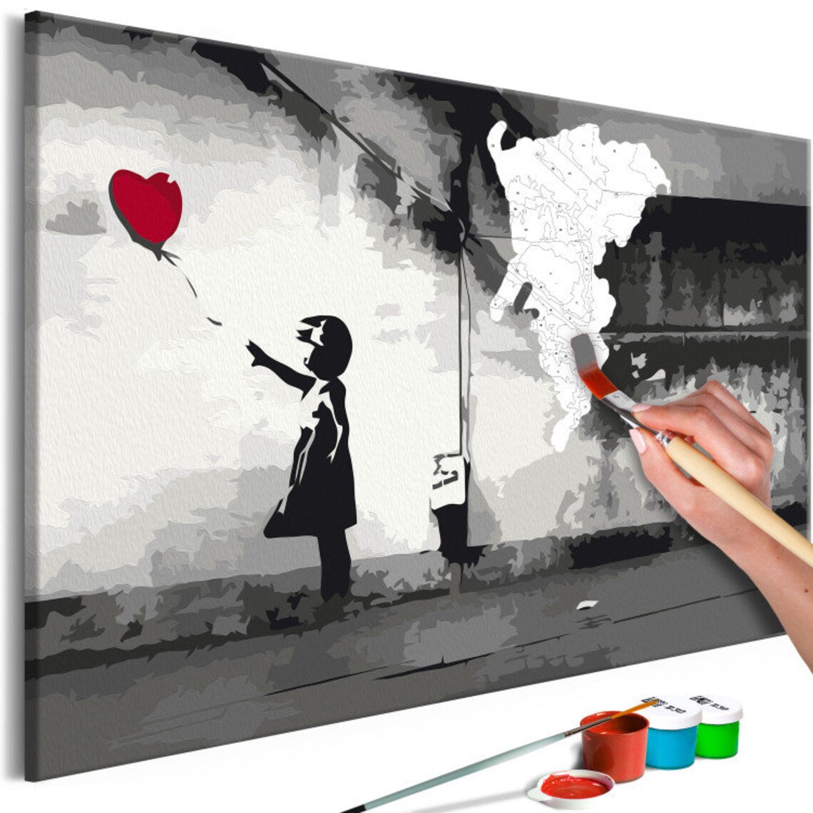 Paint By Numbers Acrylic Paint Canvas Kit Fleeting Love Etsy