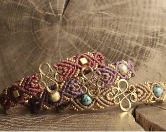 Macrame Bracelet | VENUS | Boho | Festival Jewelry | Gemstone Selection | Handmade