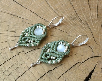 ISHVARI | Macrame Earrings | Boho | Festival Jewelry | Gemstone Selection | Handmade
