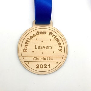 Personalised School Leavers Medal, Personalised, Students End Of Year Trophy, Last Day At School Keepsake
