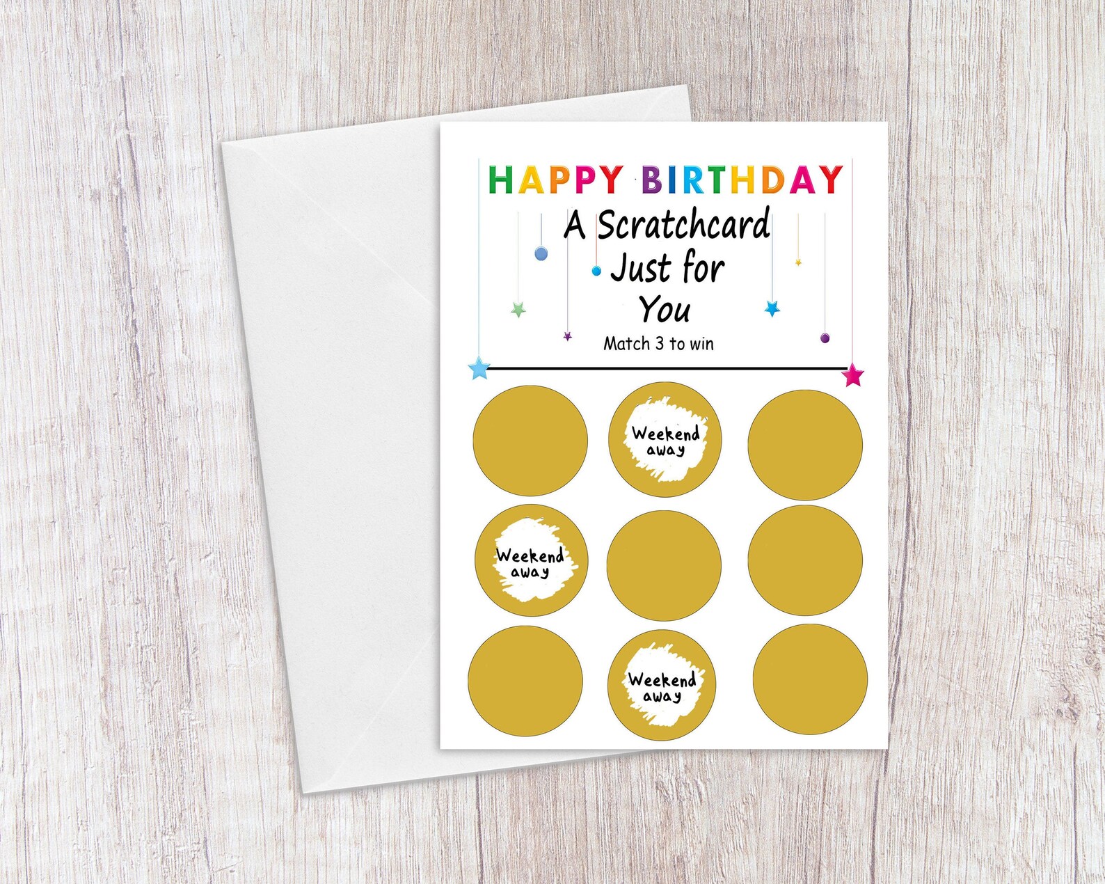 Make Your Own Scratch Card Birthday Scratch Card Etsy