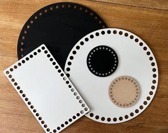 Wooden Crochet Bases, DIY Home Crochet Kit