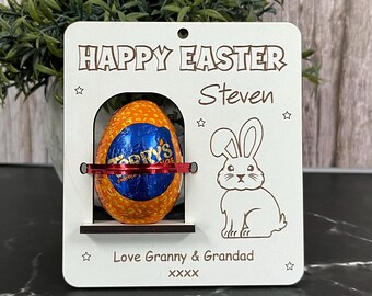 Easter Bunny Chocolate Holder: Egg Holder, Children Chocolate Personalised Envelope