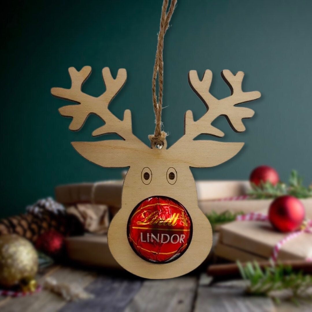 Lindt Chocolate Holder, Table Place Setting, Reindeer Bauble, Chocolate