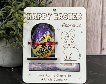 Easter Bunny Money Holder: Cash And Chocolate Egg Envelope, Children Money Gift Personalised Envelope