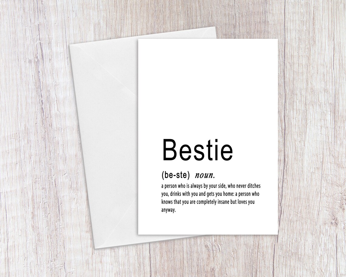 Best Friend Funny Birthday Card Bestie Greeting Card Cute - Etsy