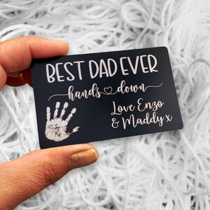 Metal engraved wallet card, Fathers Day, Dads Birthday Personalised Wallet Keepsake