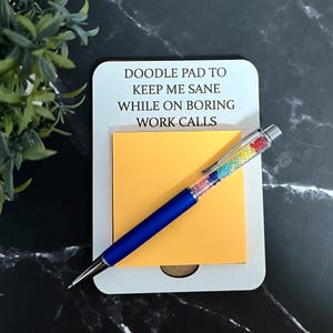 Engraved Wooden Post-It Note Holder: Funny Desk Organizer, Office Note Pad