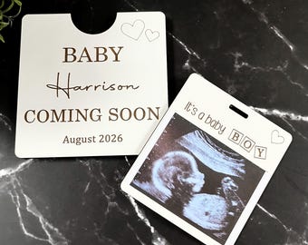 Pregnancy Anoucement, New Baby Photo Box Frame, Baby Scan Photo Frame, Baby Bump Announcement, Pregnancy Ultrasound Gift